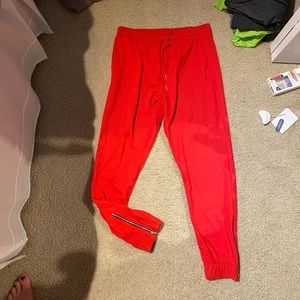 Zyia Active red zip up pants